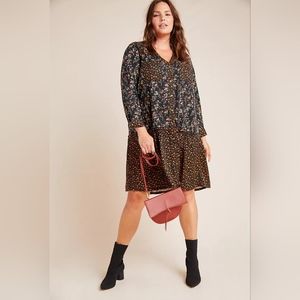 Maeve by Anthropologie Marlie Button-Front Tunic Dress Size 12